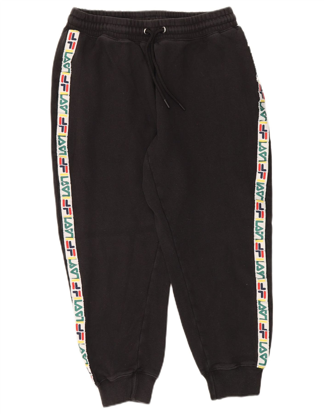 Calça de treino masculina Fila Graphic Joggers médio algodão preto
