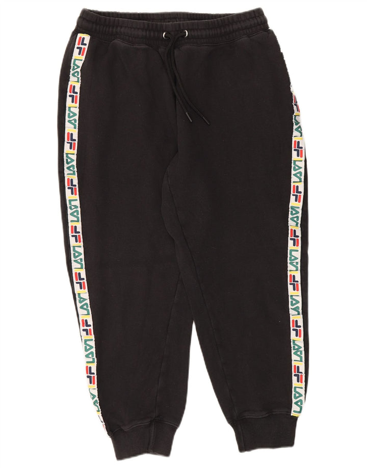 Calça de treino masculina Fila Graphic Joggers médio algodão preto