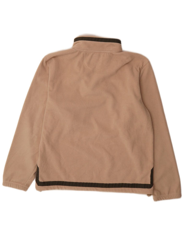 Diadora Mens Zip Neck Fleece Jumper Médio Bege Poliéster Esportes