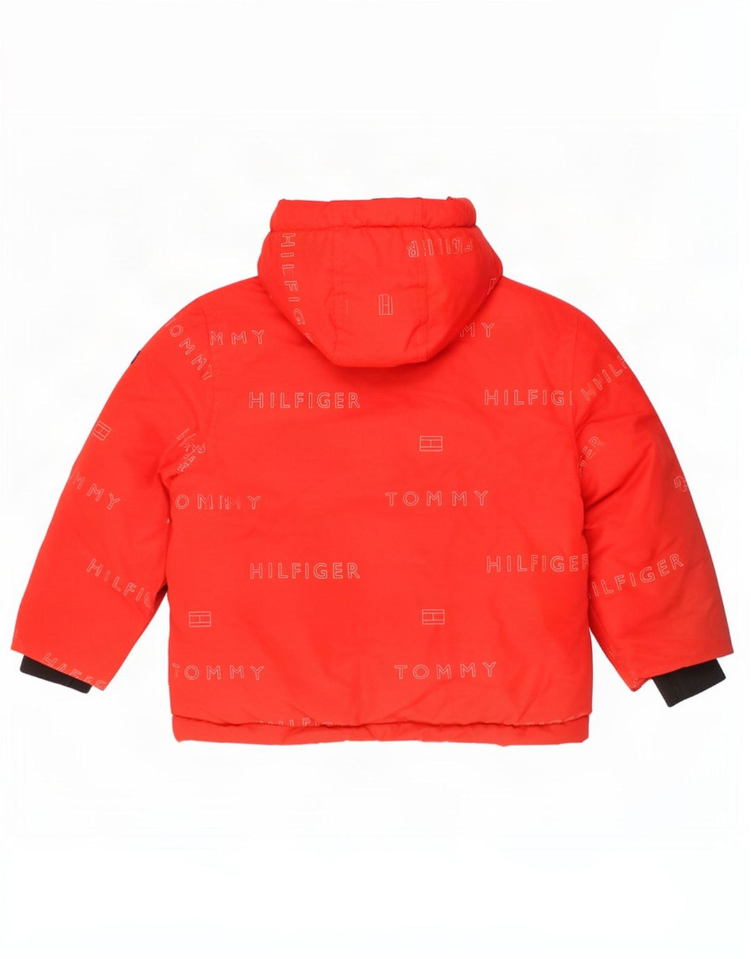 Jaqueta acolchoada com capuz gráfico Tommy Hilfiger Boys 3-4 anos poliéster vermelho
