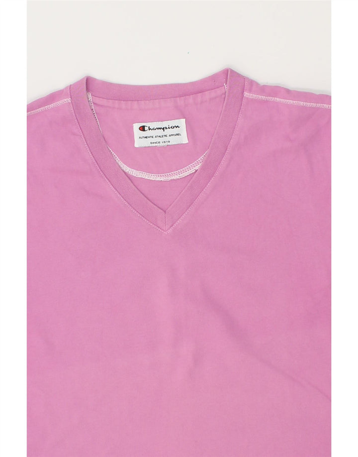 CHAMPION Womens T-Shirt Top UK 16 Large Pink Vintage Champion and Second-Hand Champion from Messina Hembry 