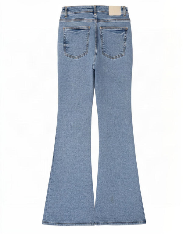 Zara Jeans feminino queimado EU 36 XS W26 L31 azul algodão