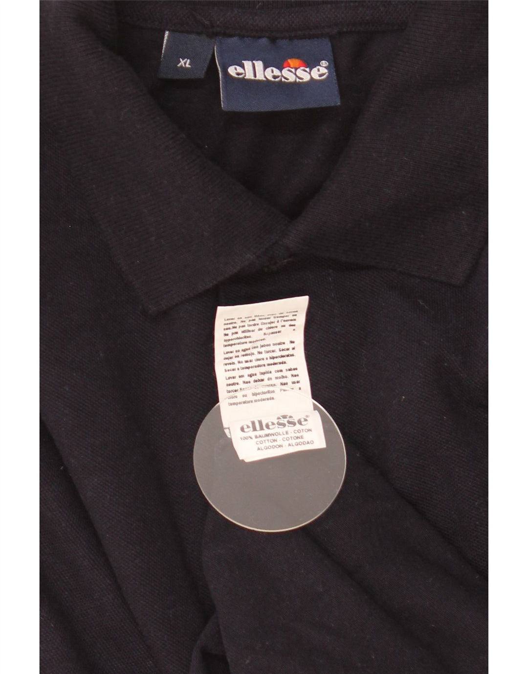 Camisa polo masculina Ellesse XL azul marinho algodão
