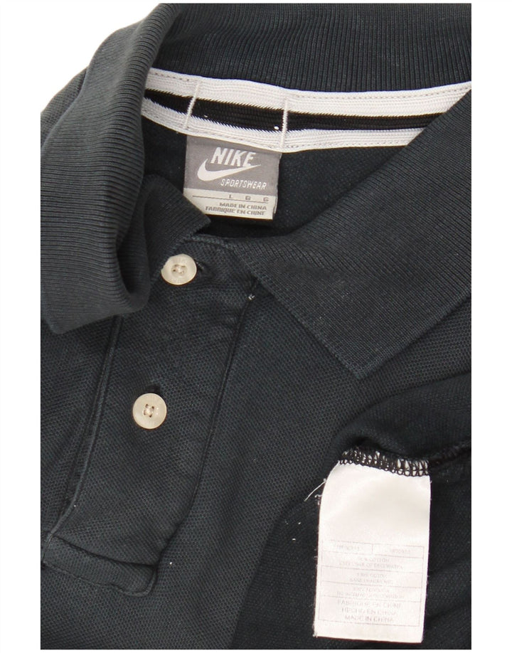 Camisa polo masculina Nike grande algodão azul marinho