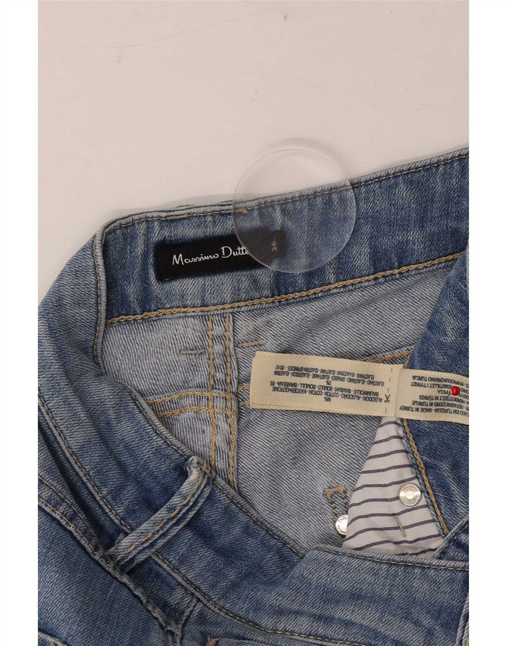 Jeans slim feminino Massimo Dutti W26 L32 algodão azul