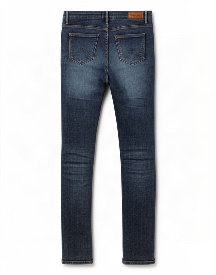 Jeans Wrangler feminino slim W26 L32 algodão azul