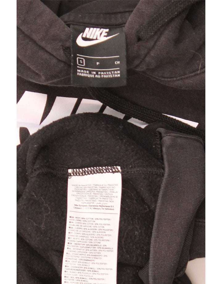 Jumper com capuz gráfico masculino Nike pequeno algodão preto