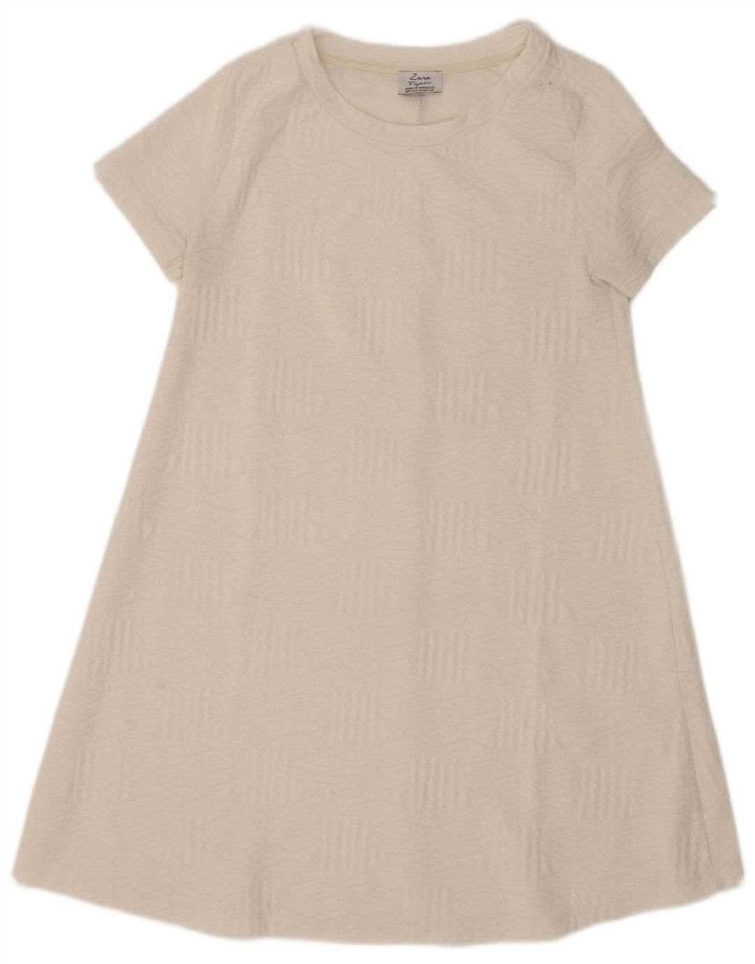 Vestido feminino Zara Trafaluc A-Line UK 12 médio branco