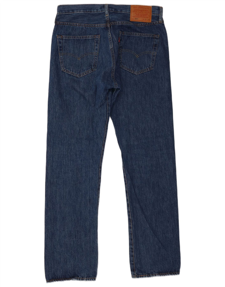 Levi's Masculino 501 Straight Jeans W32 L32 Azul Algodão