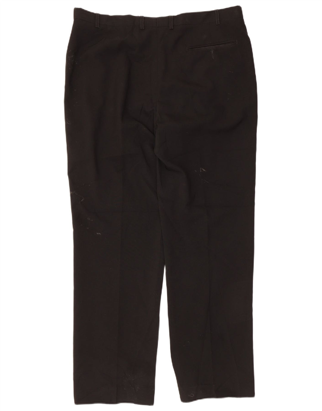 Calça masculina de terno reto Marks & Spencer W38 L31 poliéster preto