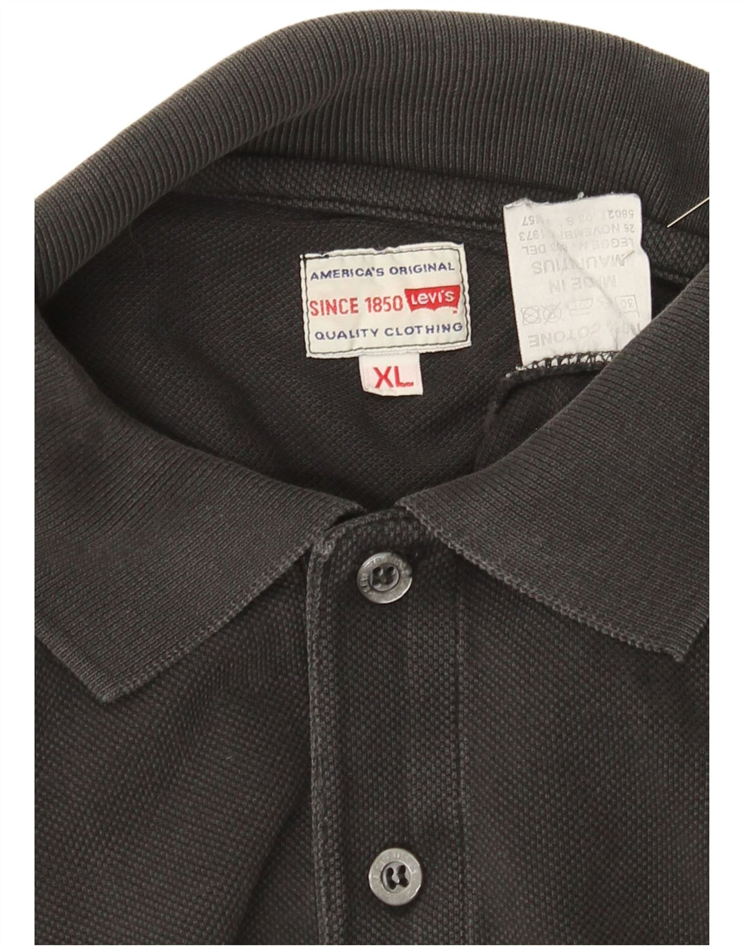 Camisa polo masculina Levi's XL cinza algodão