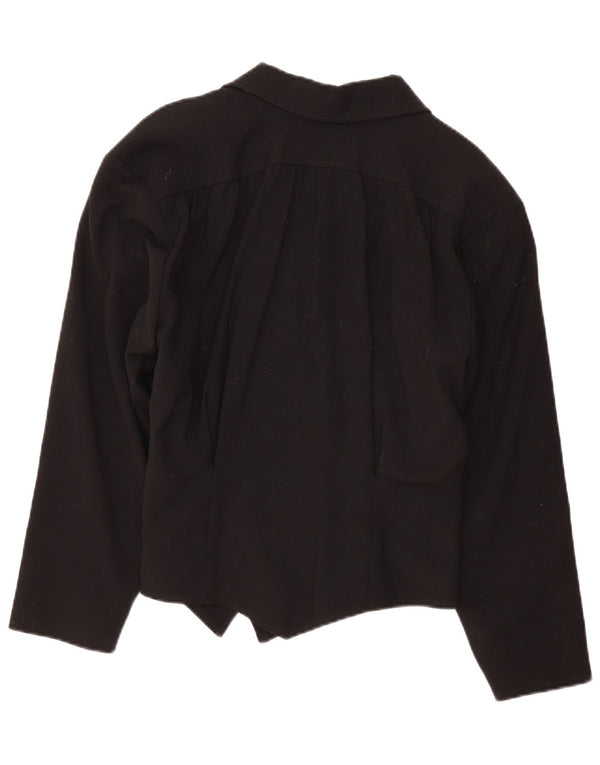 Jaqueta blazer feminina vintage com peito duplo grande UE 36 pequena preta