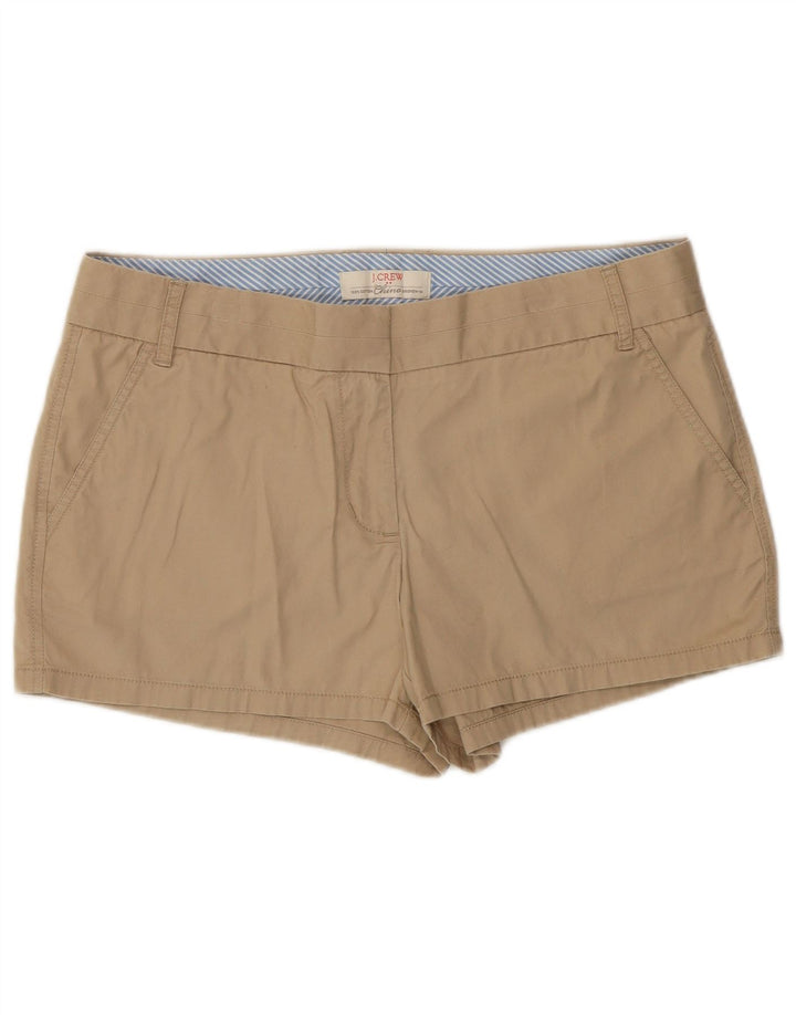 J. Crew Shorts feminino quebrado em chino US 10 grande W34 algodão bege