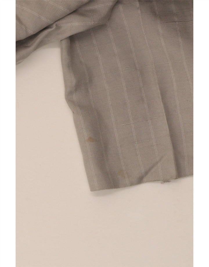 Terno masculino vintage de 2 peças IT 50 médio W30 L30 cinza risca de giz seda