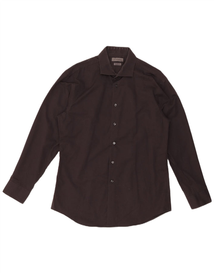 CALVIN KLEIN Camisa masculina extra slim fit tamanho 16 grande preta