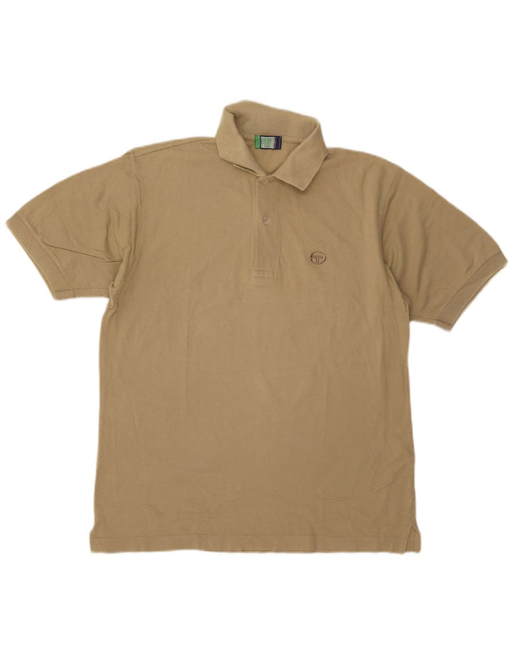 Camisa polo masculina Sergio Tacchini IT 46 algodão bege pequeno