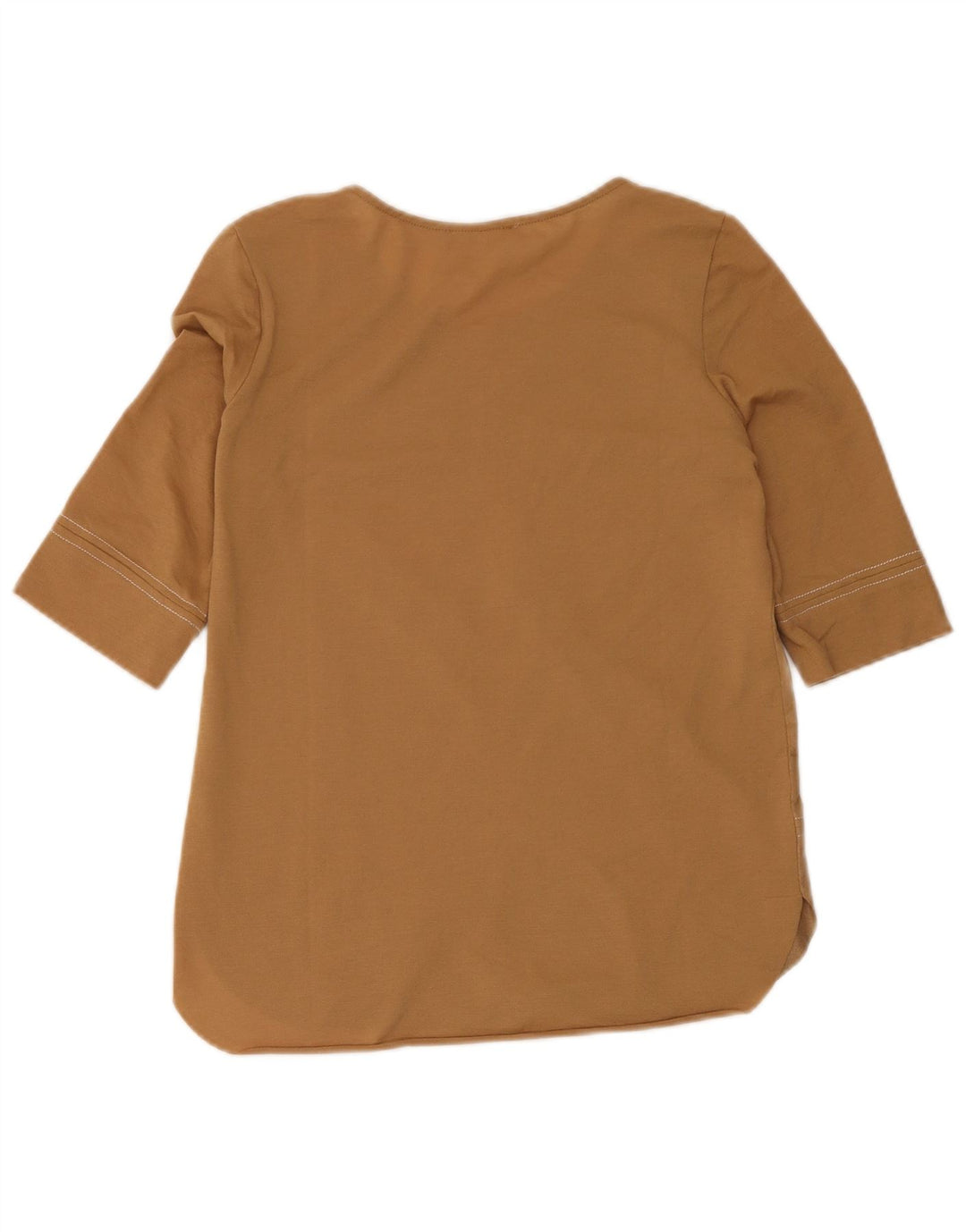 Zara Blusa Feminina Top UK 10 Pequena Marrom
