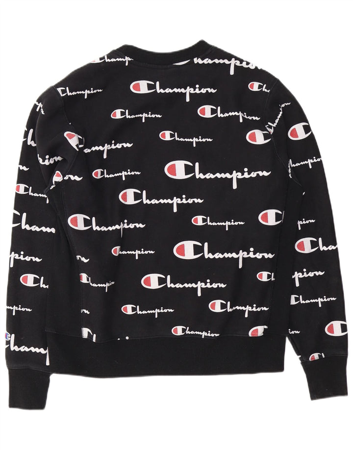 Champion moletom gráfico masculino jumper grande algodão preto
