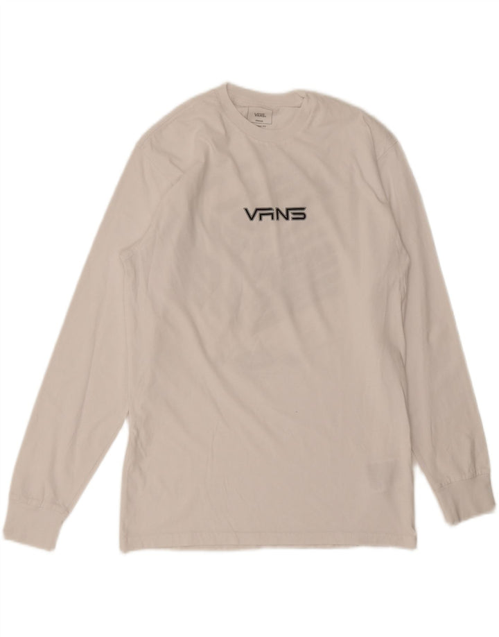 Vans Masculino Classic Fit Graphic Top Manga Longa Médio Algodão Branco