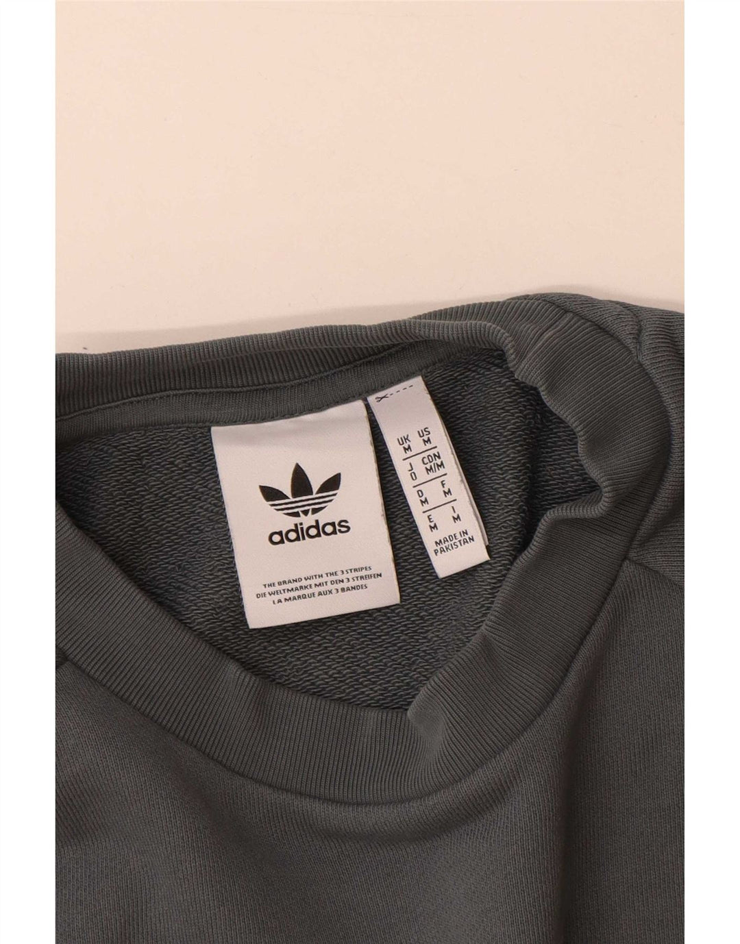 Adidas Mens Graphic Moletom Jumper Médio Algodão Cinza
