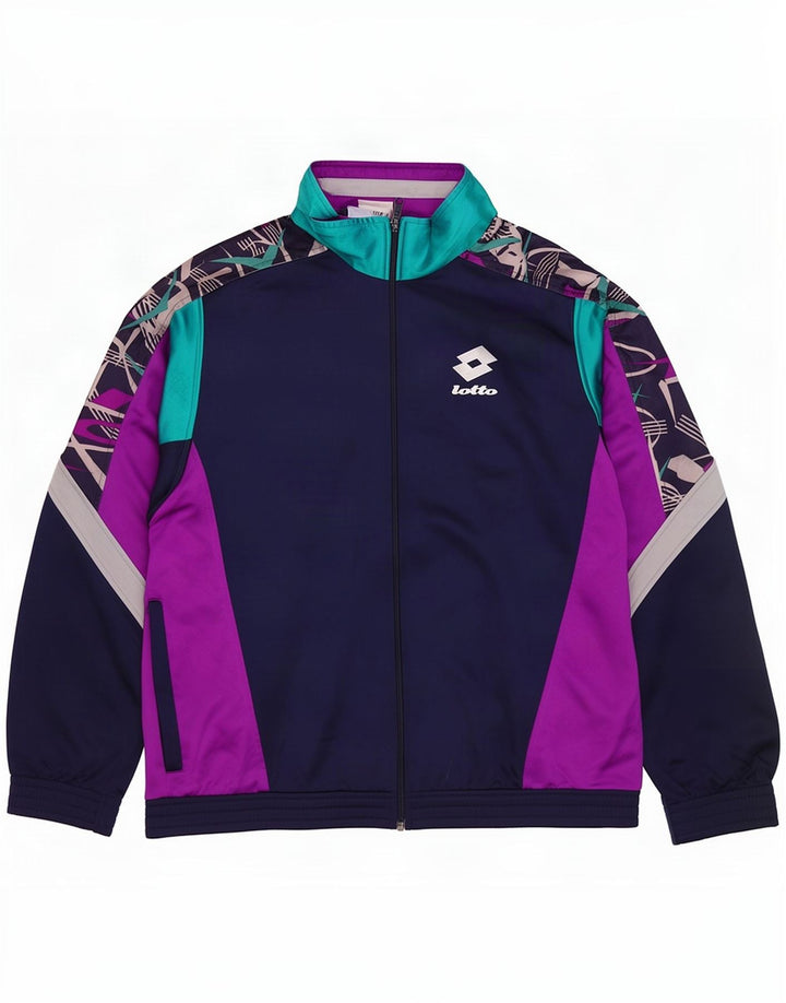 Lotto Mens Graphic Tracksuit Top Jacket Grande Multicolorido Geométrico