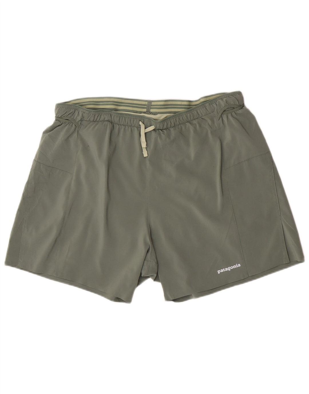 Shorts esportivos femininos Patagonia UK 14 grande poliéster cáqui