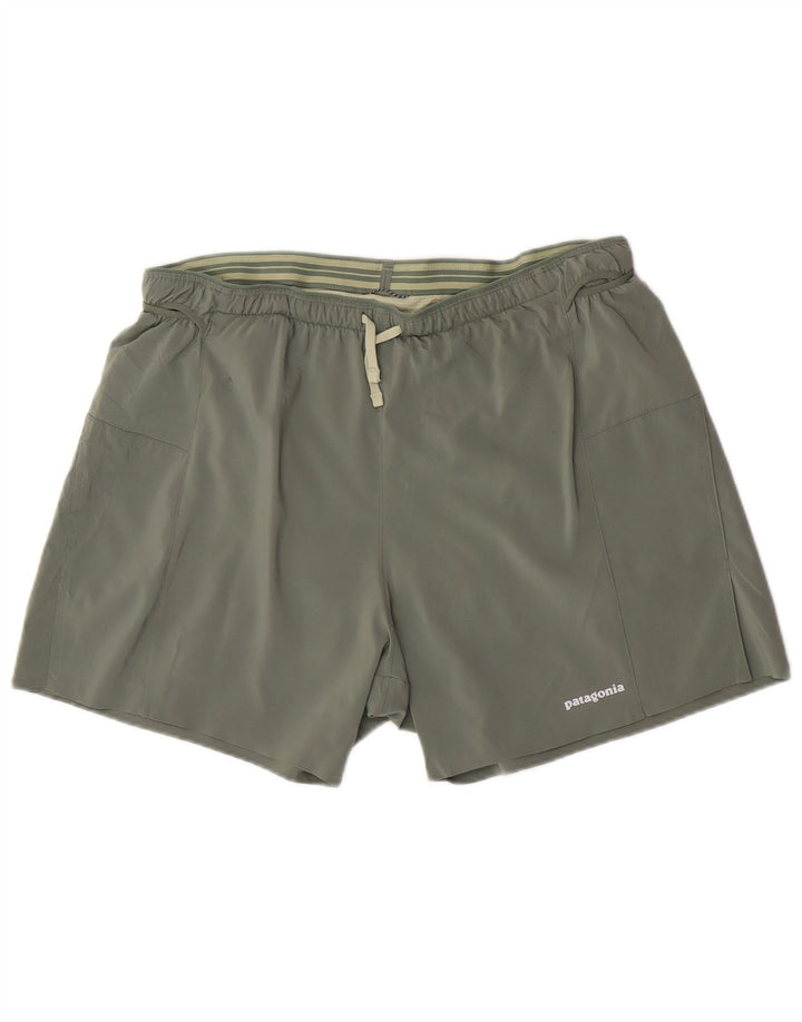 Shorts esportivos femininos Patagonia UK 14 grande poliéster cáqui