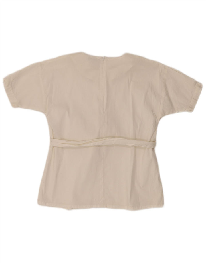 Blusa feminina BENETTON 8-9 anos grande algodão branco
