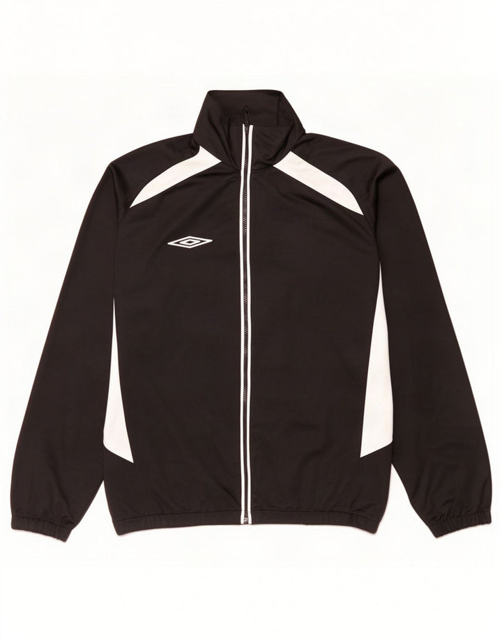Umbro Mens Treino Top Jacket Grande Poliéster Colorblock Preto