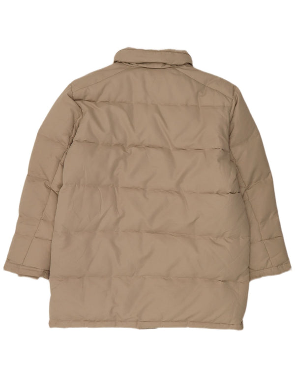 Casaco acolchoado com capuz masculino Fay UK 40 poliéster bege grande