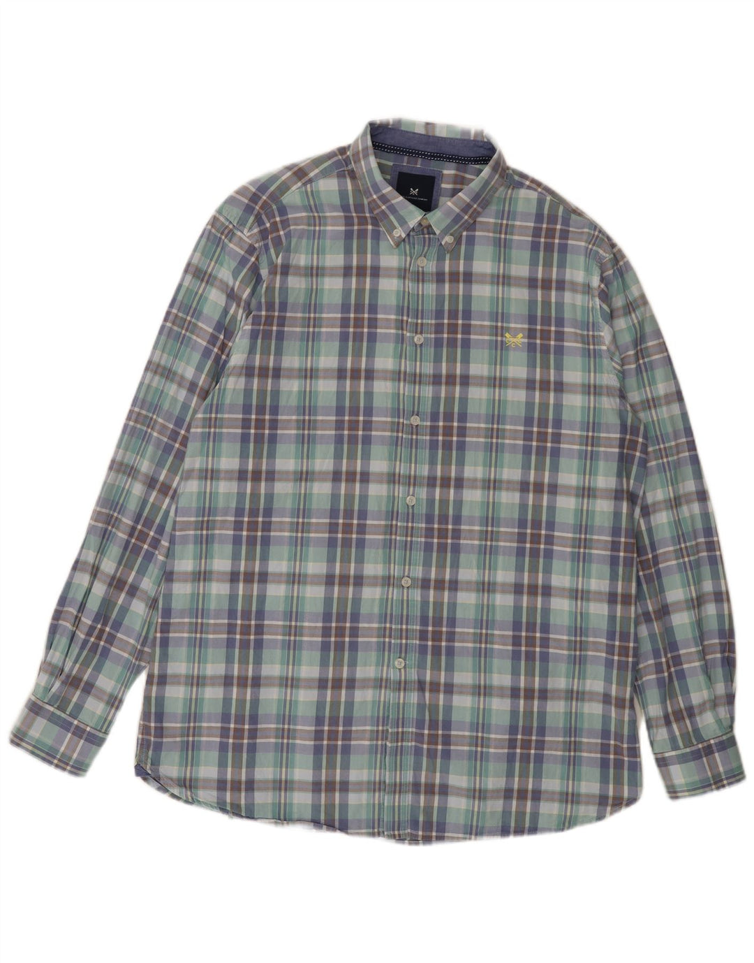 CREW CLOTHING Camisa masculina clássica de ajuste 2XL algodão xadrez multicolorido