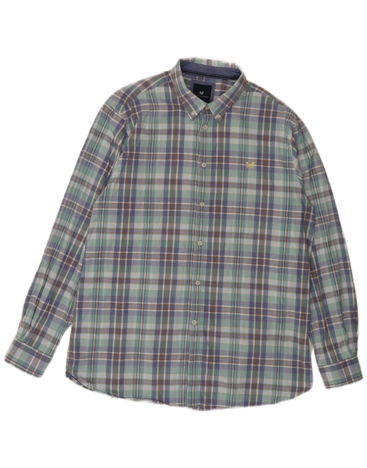CREW CLOTHING Camisa masculina clássica de ajuste 2XL algodão xadrez multicolorido