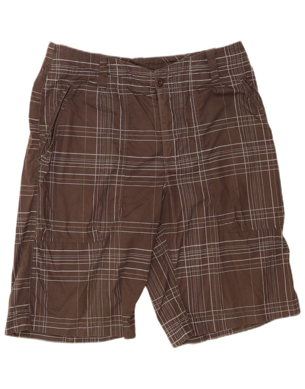 Shorts Nike Masculino Chino Médio W32 Marrom Xadrez Algodão