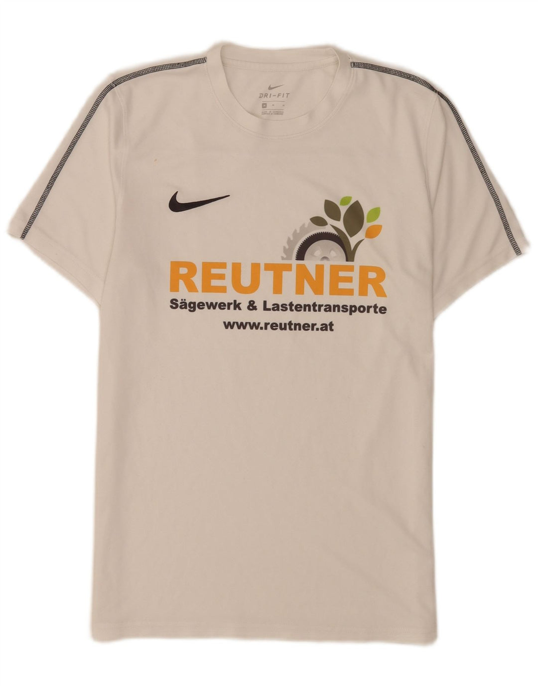 Camiseta Nike masculina gráfica Top médio branco poliéster esportivo