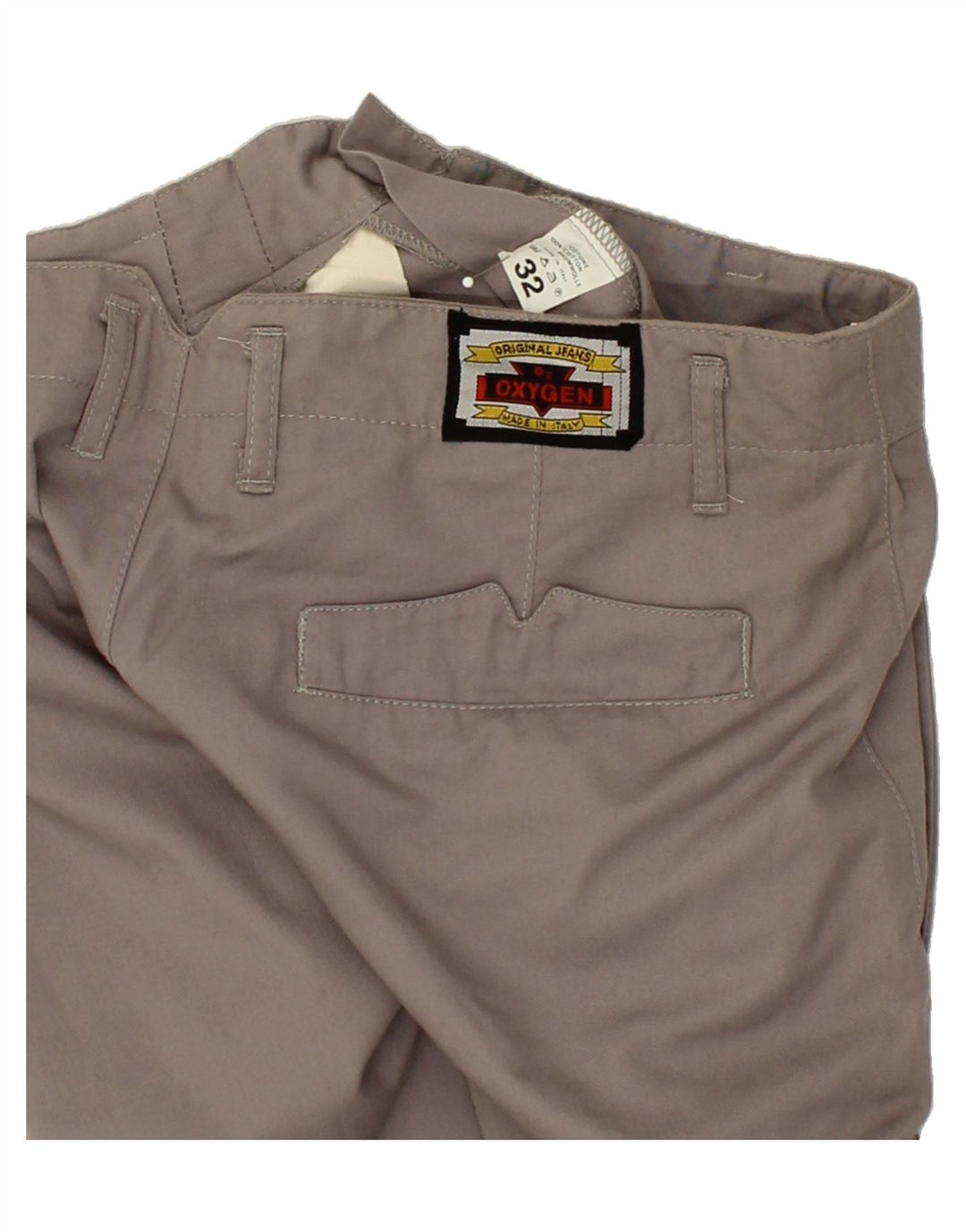 OXYGEN Womens Pegged Chino Trousers W32 L28 Grey Cotton Vintage Oxygen and Second-Hand Oxygen from Messina Hembry 