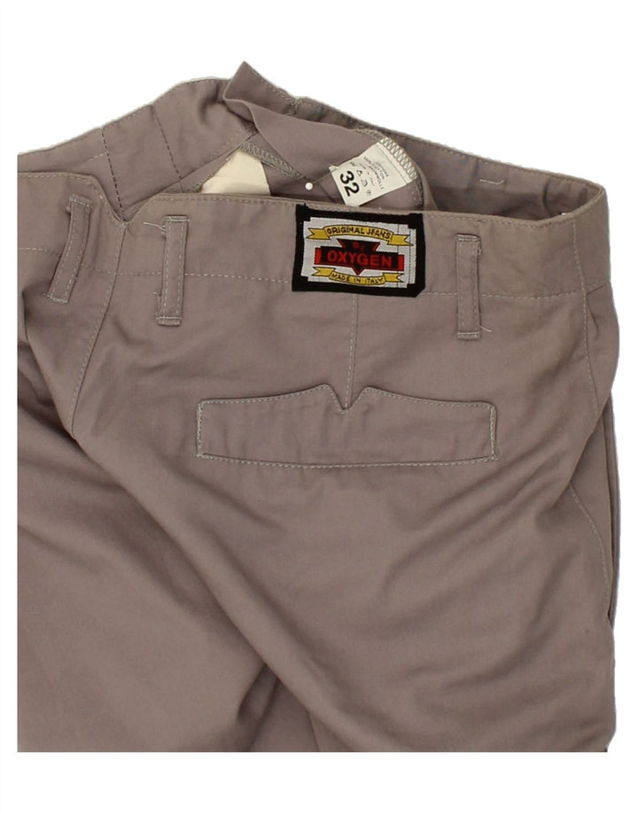 OXYGEN Womens Pegged Chino Trousers W32 L28 Grey Cotton Vintage Oxygen and Second-Hand Oxygen from Messina Hembry 