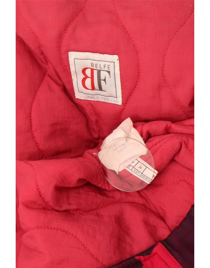 Belfe & Belfe Jaqueta de esqui feminina grande Reino Unido 16 grande rosa floral nylon