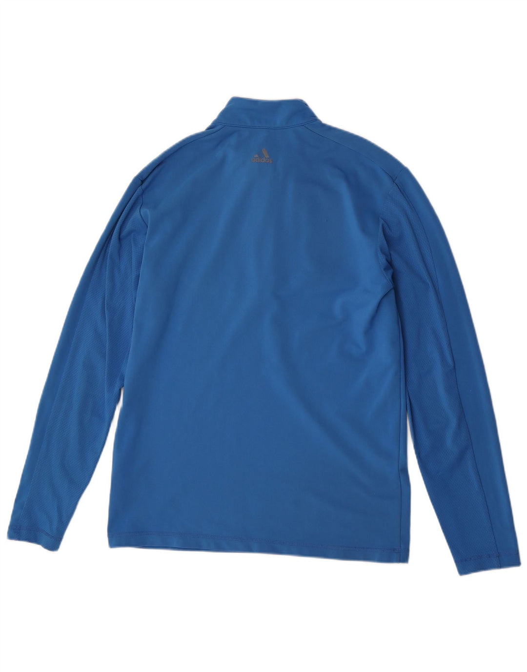 Adidas Mens Climalite Zip Neck Pullover Treino Top Médio Azul Poliéster