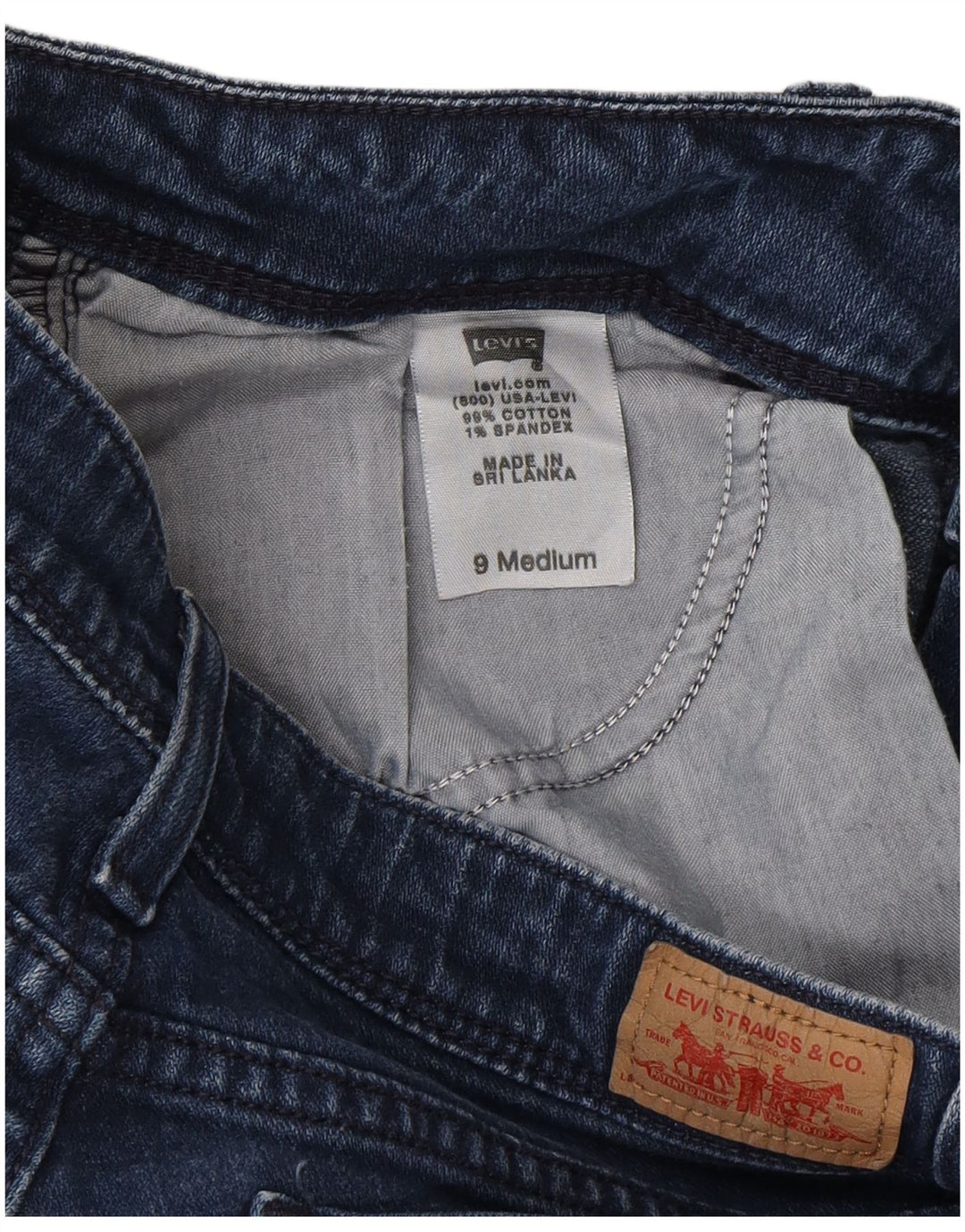 Levi's Womens Too Superlow Skinny Jeans US 9 Médio W30 L30 Azul Algodão