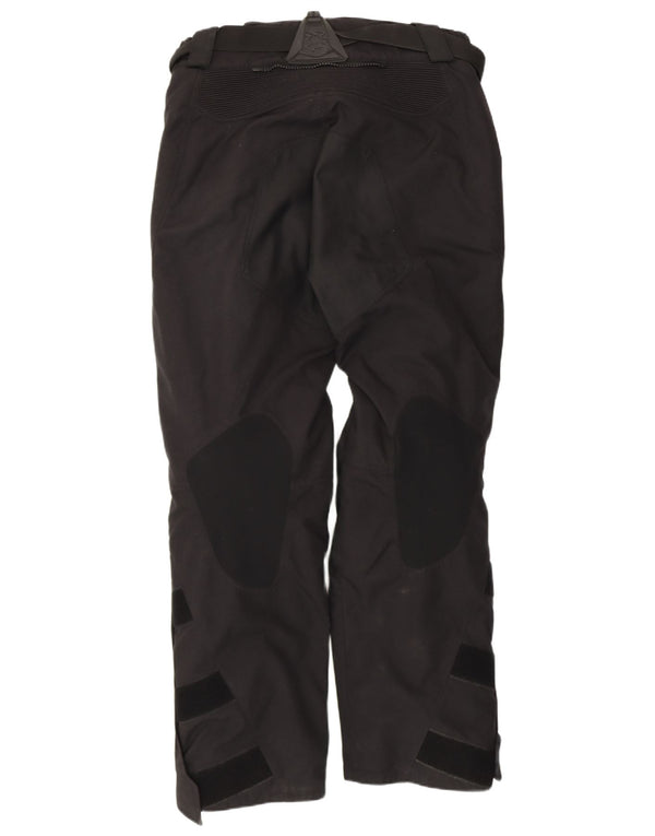 Calça VINTAGE Mens Moto Racer 2XL W40 L33 Preto Nylon