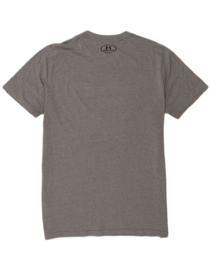 Camiseta masculina Under Armour Heat Gear Graphic cinza médio