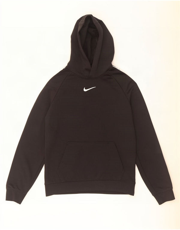 Jumper com capuz gráfico Nike Boys 10-11 anos médio preto poliéster