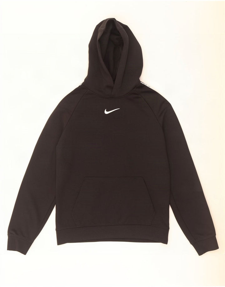 Jumper com capuz gráfico Nike Boys 10-11 anos médio preto poliéster