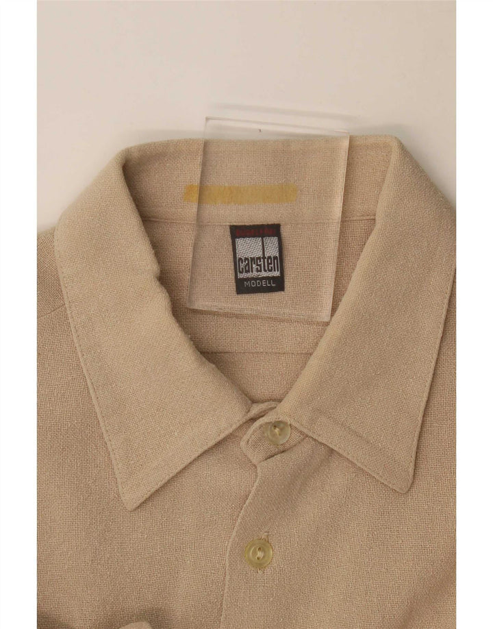 Camisa Vintage Masculina Grande Bege