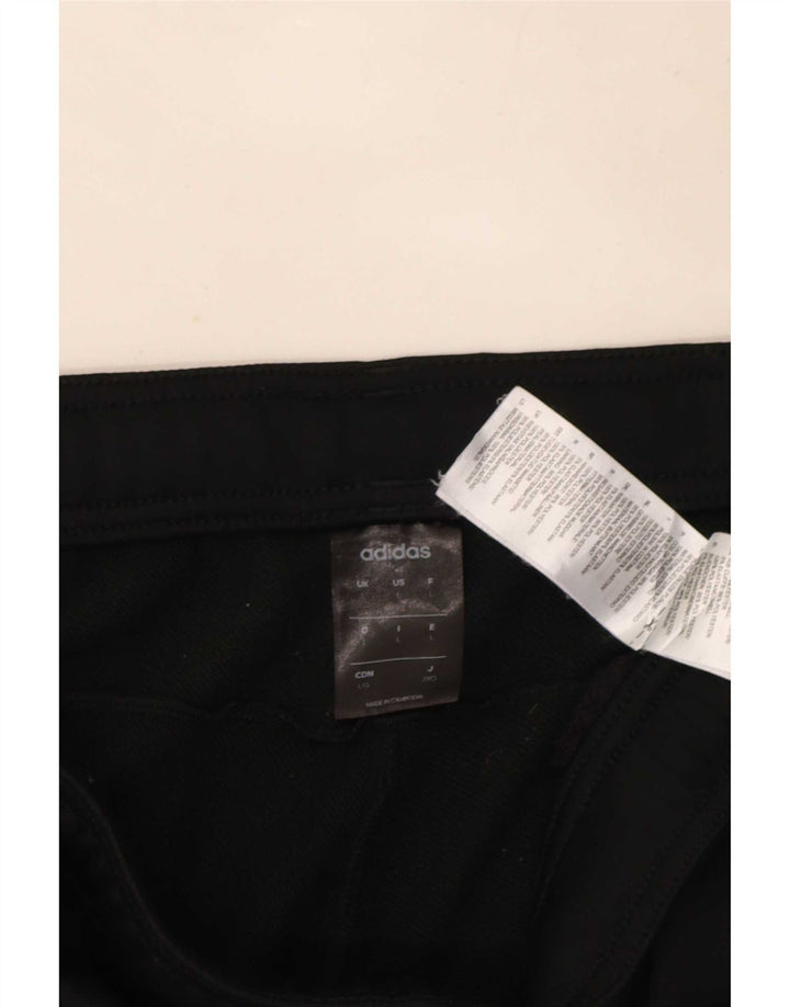 Adidas masculino gráfico calças de treino joggers grande poliéster preto
