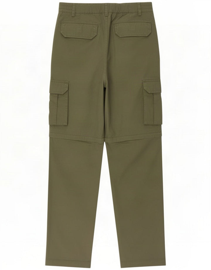 Bailo Calça cargo feminina reta IT 46 Grande W32 L29 Poliéster cáqui