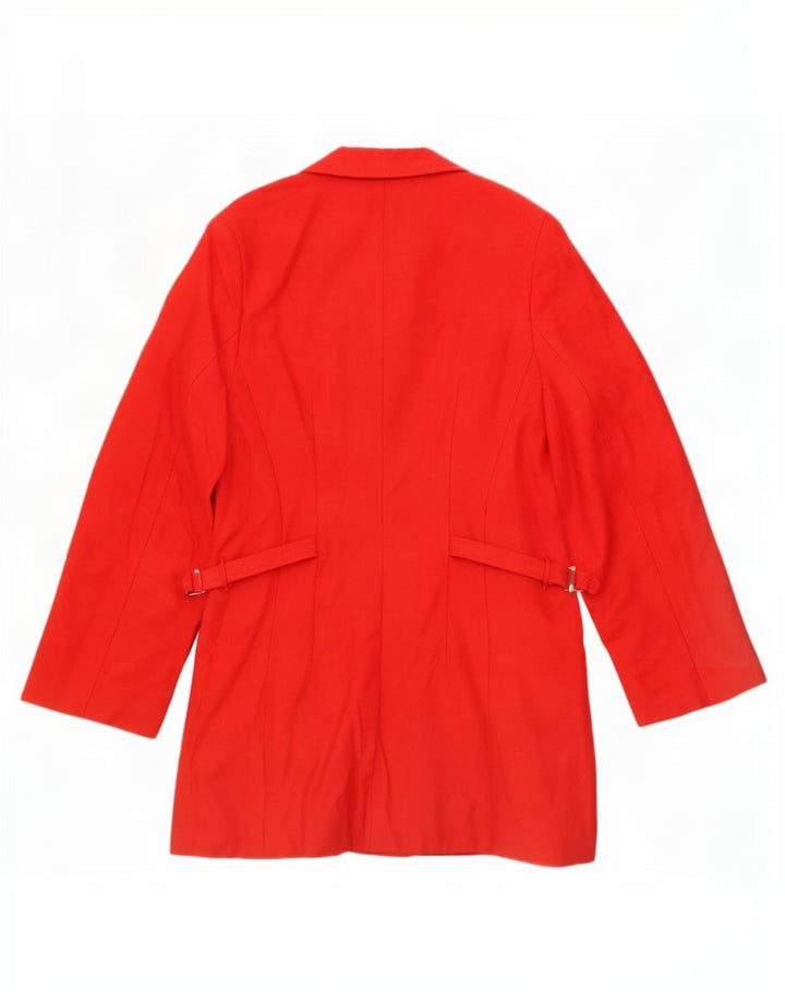 Jaqueta blazer vintage feminina com 4 botões Reino Unido 14 vermelho médio