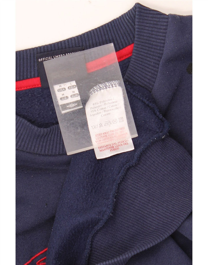 Suéter gráfico feminino UMBRO Reino Unido 14 poliéster azul marinho médio