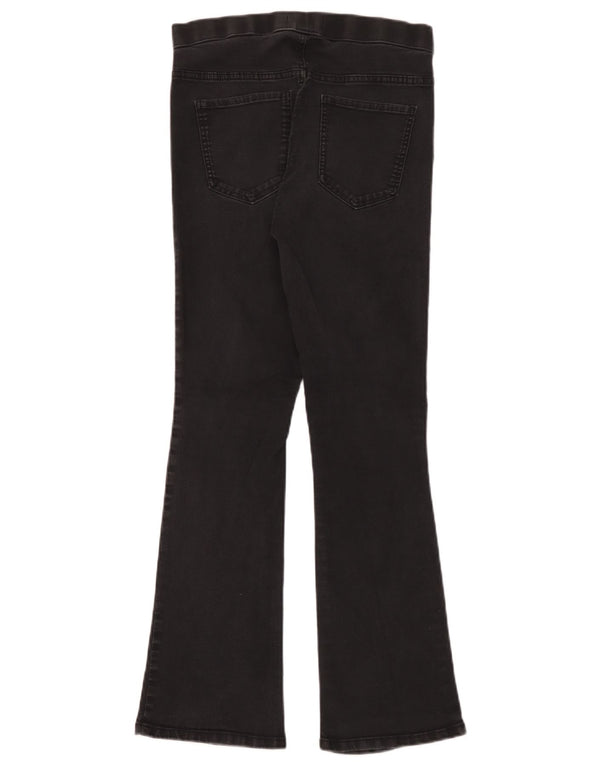 Calça jeans feminina Marks & Spencer Flare Slim Jegging Reino Unido 12 Médio W30 L30 Preto