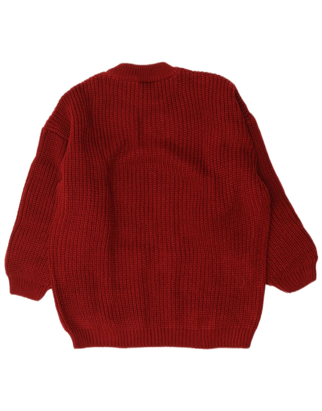 Suéter feminino vintage grande com gola redonda UE 38/40 médio marrom